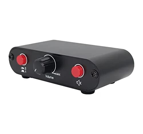 TENEALAY 2-Way RCA Stereo Audio Switch Input Signal Source Switcher Selector Splitter Box (2 in 1 Out / 1 in 2 Out) | Supports Volume Control & Mute thumbnail 6