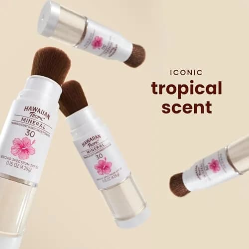 Hawaiian Tropic Mineral Powder Sunscreen Brush SPF 30, 0.15 Oz (4.4 ml) | Dermatologist Tested & Oxybenzone-Free thumbnail 2