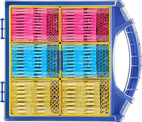 haisstronica 660PCS Heat Shrink Butt Connectors Kit, AWG 22-10, Waterproof, Tinned Copper | 3 Colors, 3 Sizes thumbnail 1