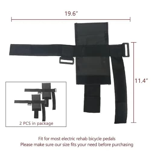 MESINURS Under Desk Bike Pedal Straps - Bicycle Foot Fixed Brace for Elderly & Disabled Leg Training, 2 PCS thumbnail 2