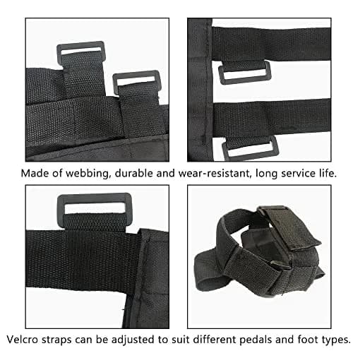 MESINURS Under Desk Bike Pedal Straps - Bicycle Foot Fixed Brace for Elderly & Disabled Leg Training, 2 PCS thumbnail 3