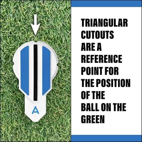 Alignment Ball Mark Blue Golf Ball Marker with 360° Rotating Alignment Aid | USGA Compliant thumbnail 6