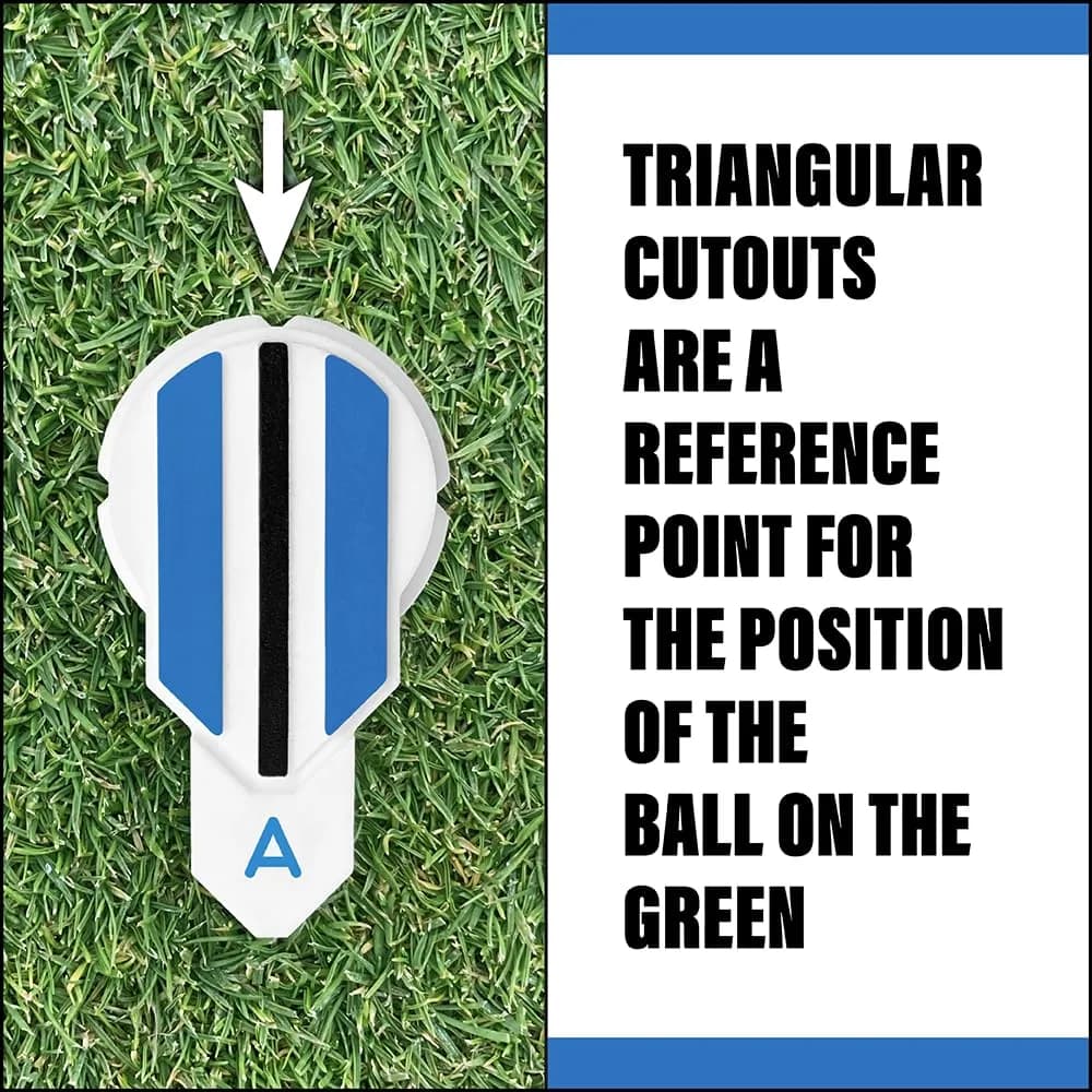 Alignment Ball Mark Blue Golf Ball Marker with 360° Rotating Alignment Aid | USGA Compliant - view 6