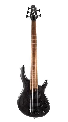 Cort Artisan Series B5 Element 5-String Bass Guitar, Open Pore Transparent Black | Roasted Maple & Ash Top thumbnail 1