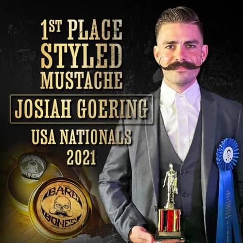 THE VINTAGE GROOMING CO. Bare Bones Mustache Wax Medium Hold 1 oz (28.35 g) | Tames Mustaches with Natural Ingredients thumbnail 3