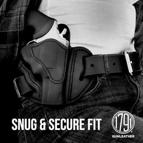 1791 Gunleather K-Frame Holster Fits 2.75" Barrel GP100, S&W 686, Model 66 | American Leather, Concealed OWB Carry thumbnail 4