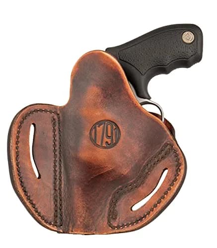 1791 Gunleather K-Frame Holster Fits 2.75" Barrel GP100, S&W 686, Model 66 | American Leather, Concealed OWB Carry thumbnail 2