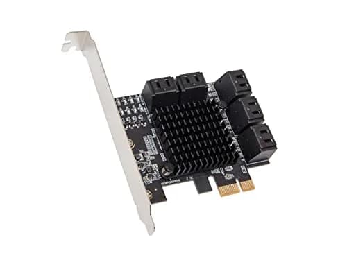IO CREST 10 Port SATA Jmicron PCIe Expansion Card (SY-PEX40167) thumbnail 1