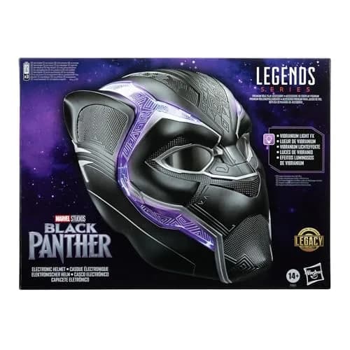 Marvel Legends Black Panther Electronic Roleplay Helmet | Movie-Accurate, Adjustable Fit, Vibranium FX thumbnail 9