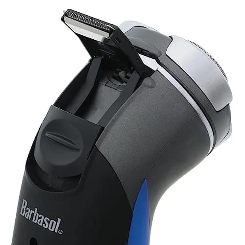 Barbasol Rechargeable Electric Wet and Dry Rotary Shaver with Pop Up Trimmer | 60 Min Shave Time thumbnail 7