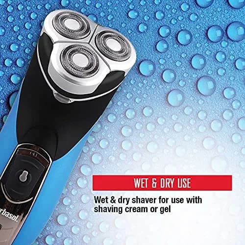 Barbasol Rechargeable Electric Wet and Dry Rotary Shaver with Pop Up Trimmer | 60 Min Shave Time thumbnail 2