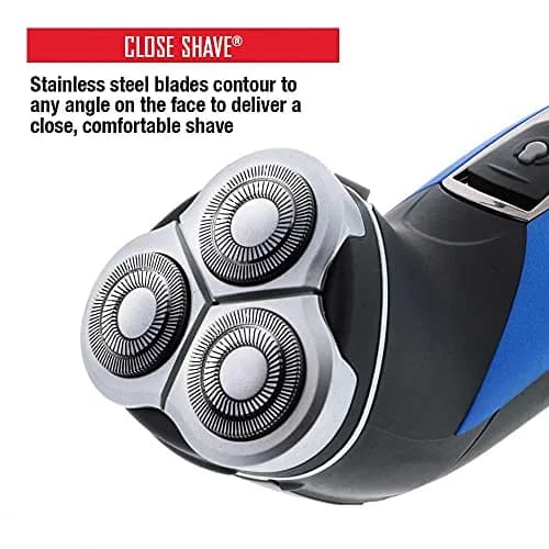 Barbasol Rechargeable Electric Wet and Dry Rotary Shaver with Pop Up Trimmer | 60 Min Shave Time thumbnail 3