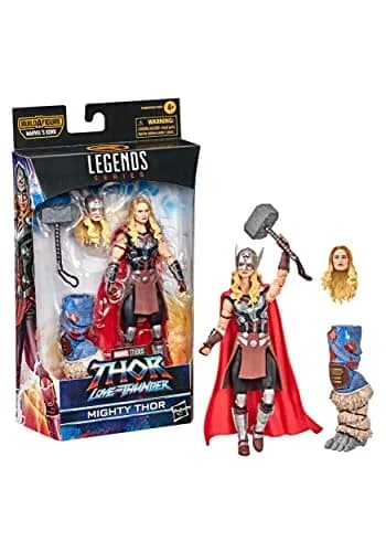 Marvel Legends Series Thor: Love and Thunder Mighty Thor Action Figure 6-inch Collectible Toy, 4 Accessories, 1 Build-A-Figure Part thumbnail 5