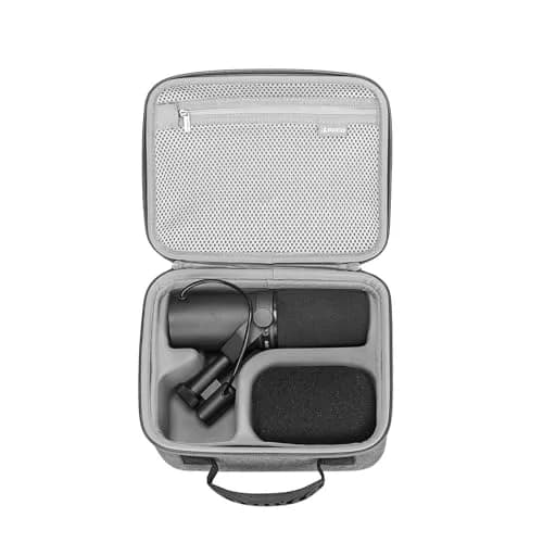 RLSOCO Hard Case Compatible With Shure MV7+ / MV7X / MV6 / MV7 / MV7i & SM7B / SM7dB - Grey | Durable & Water-Resistant thumbnail 1