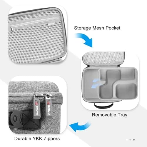 RLSOCO Hard Case Compatible With Shure MV7+ / MV7X / MV6 / MV7 / MV7i & SM7B / SM7dB - Grey | Durable & Water-Resistant thumbnail 5
