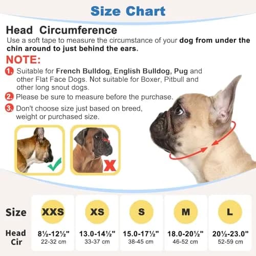 BARKLESS French Bulldog Muzzle, Full Panting Mesh Muzzle for Short Snout Dogs thumbnail 4