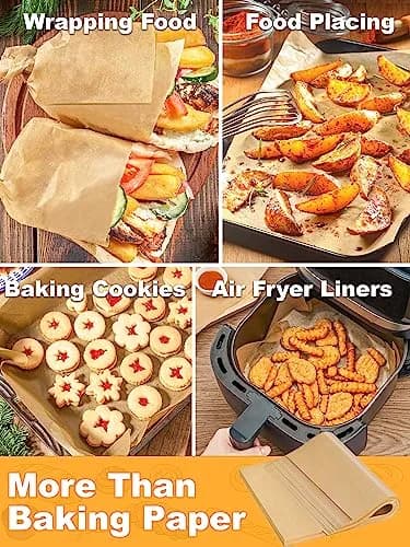 SMARTAKE Parchment Paper Baking Sheets 200 pcs | Non-Stick, 10x15 Inches, Unbleached thumbnail 5