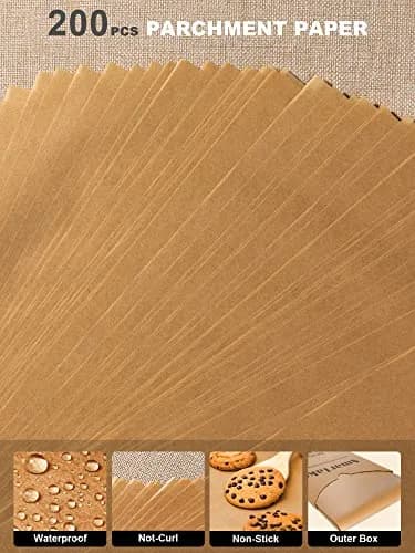 SMARTAKE Parchment Paper Baking Sheets 200 pcs | Non-Stick, 10x15 Inches, Unbleached thumbnail 9