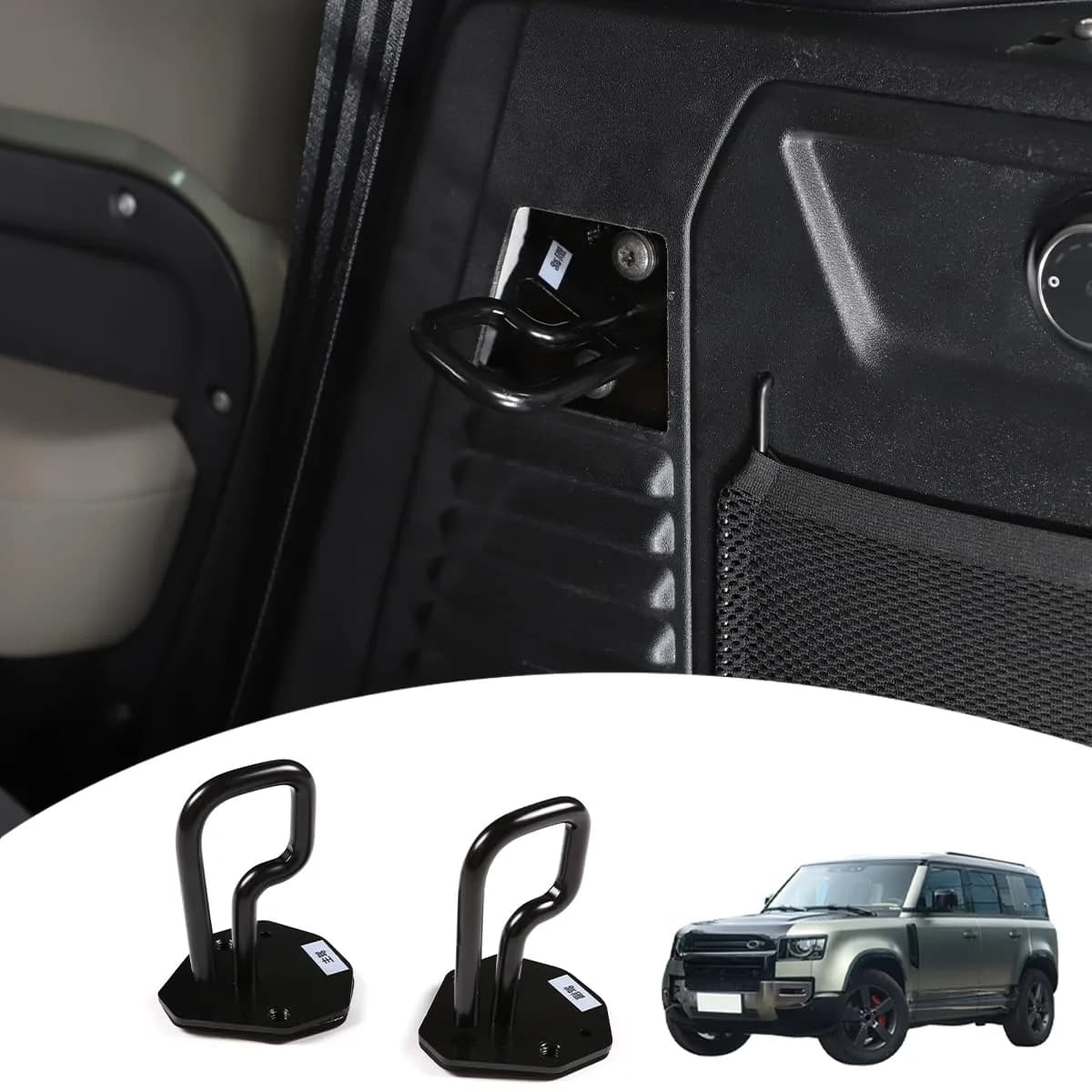 YIWANG Aluminum Alloy Rear Seat Backrest Angle Adjustment Bracket for Land Rover Defender 110 2020-2025 | Direct Bolt-On Installation — Black