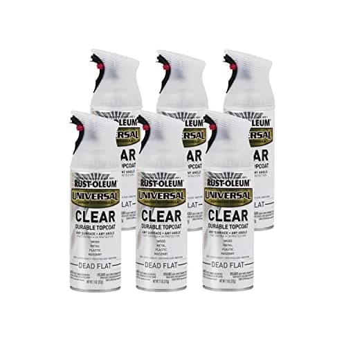 Rust-Oleum Universal All Surface Clear Topcoat Spray, Dead Flat Clear, 11 oz (312 g) | Professional Grade Paint for Wood, Metal, Plastic thumbnail 1