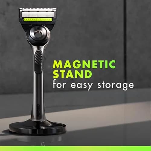 Gillette Labs Razor for Men, Handle + 4 Refills | Exfoliating & Magnetic Stand thumbnail 5