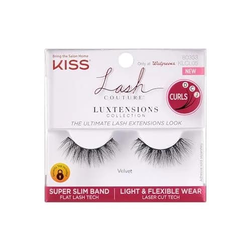 KISS Lash Couture LuXtensions Velvet False Eyelashes | 12mm, 1 Pair Strip Lashes thumbnail 1