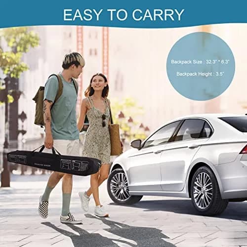 AODIOU 100 Inch Portable Projector Screen with Stand 2.84 kg (6.27 lb) | Foldable Anti-Crease Outdoor Movie Screen thumbnail 4