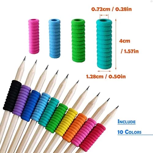 OSteed Foam Pencil Grips 50 Pcs (1.28cm Diameter) | Bulk Pack for Kids & Adults Handwriting Aid thumbnail 2