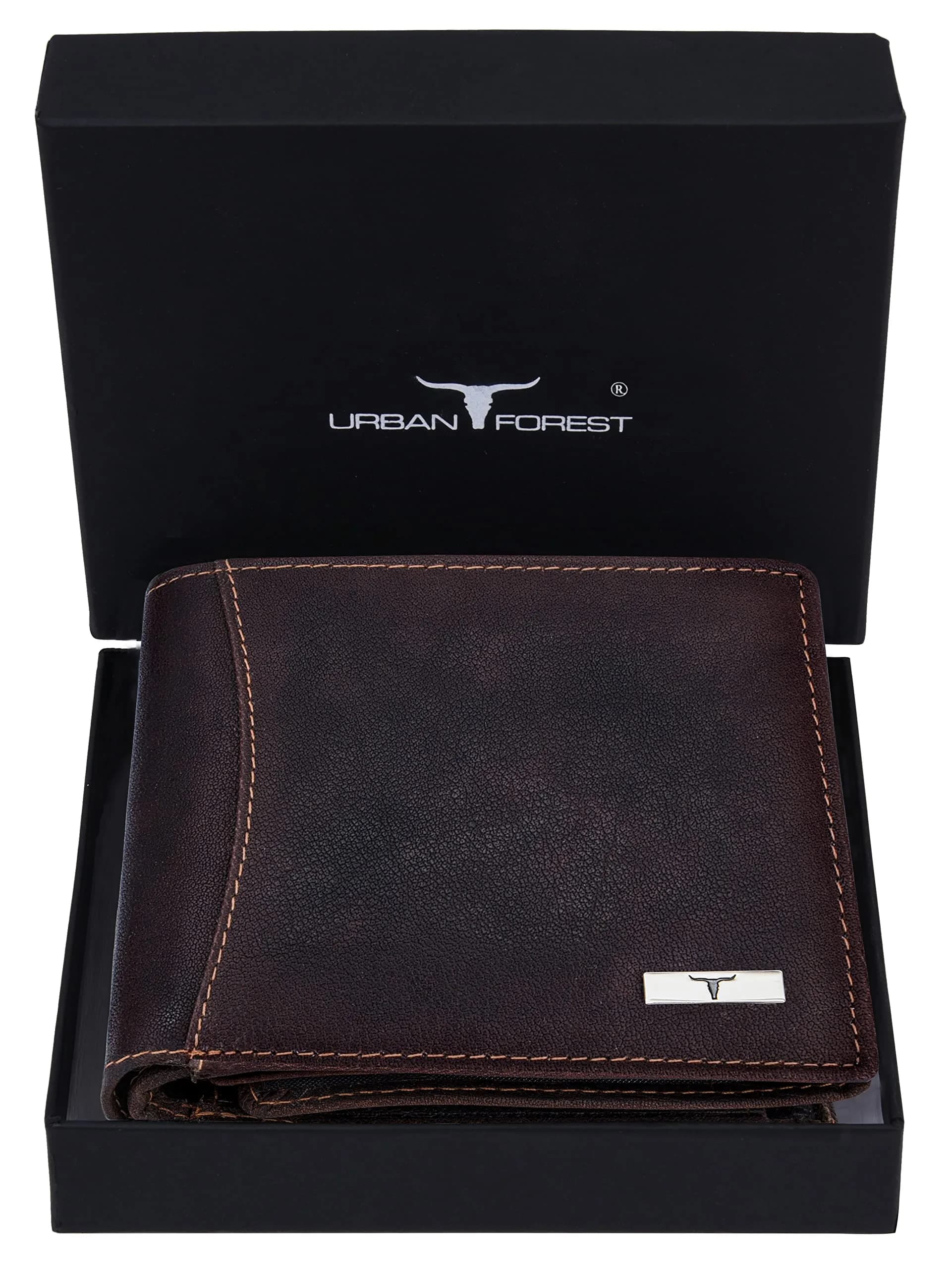 URBAN FOREST Oliver Leather Wallet for Men, Vintage Brown, RFID Protected | 13cm x 11.4cm x 1.27cm - view 2