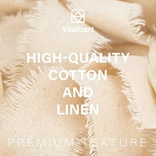 Vitalizart Cotton Linen Ribbon Beige Nude 1.5 Inch (4 cm) Rustic Frayed Edge for Crafts, Gift Wrapping, Weddings, Bouquets, 5 Yards thumbnail 5