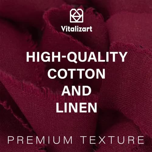 Vitalizart Burgundy Cotton Linen Ribbon with Spool 1.5" (4.57m) | Handmade Frayed Edge thumbnail 5