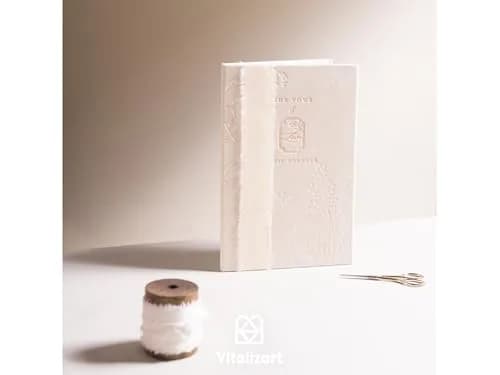 Vitalizart White Cotton Linen Ribbon with Spool 1.5 inch (3.81 cm) x 5 Yd (4.57 m) Frayed Fringe | Handmade Rustic Texture thumbnail 4
