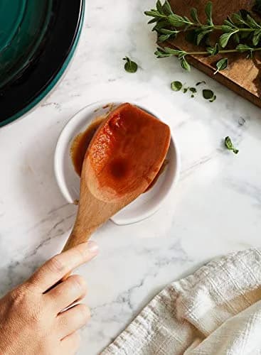 LE TAUCI Ceramic Spoon Rest, 4.8 Inch | White Kitchen Spoon Holder for Stove & Counter thumbnail 2