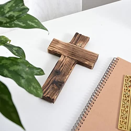 OKSQW Wooden Cross Wall Decor | Small Religious Baptism & Gift thumbnail 5