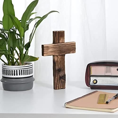 OKSQW Wooden Cross Wall Decor | Small Religious Baptism & Gift thumbnail 6