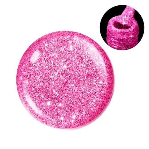 Beetles Glitter Gel Nail Polish - 15ml Hot Pink Reflective Diamond Color | 0.51 Fl Oz (15ml) UV/LED Cure thumbnail 7