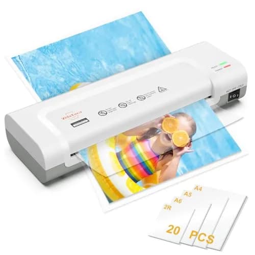 VidaTeco 9-inch Laminator Machine with 20 Laminating Sheets | Fast 2-Min Preheat, ETL Certified, Jam-Free thumbnail 1