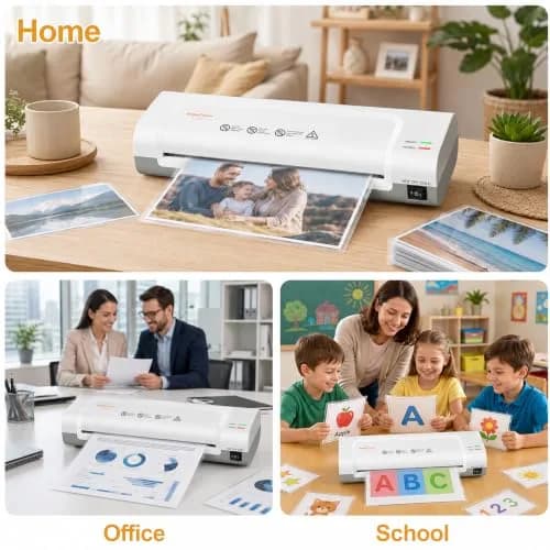 VidaTeco 9-inch Laminator Machine with 20 Laminating Sheets | Fast 2-Min Preheat, ETL Certified, Jam-Free thumbnail 9