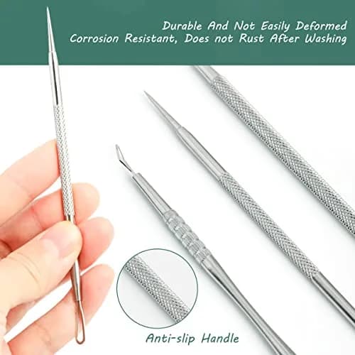 BHYTAKI 16 PCS Blackhead Remover Tools with Metal Box | Professional Stainless Steel Pimple Extractor Kit thumbnail 5