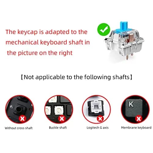 Mirai Past Grey Keyboard Keycap OEM R4 Height 3.5x3.5cm | Custom Cartoon Anime Backlit thumbnail 6