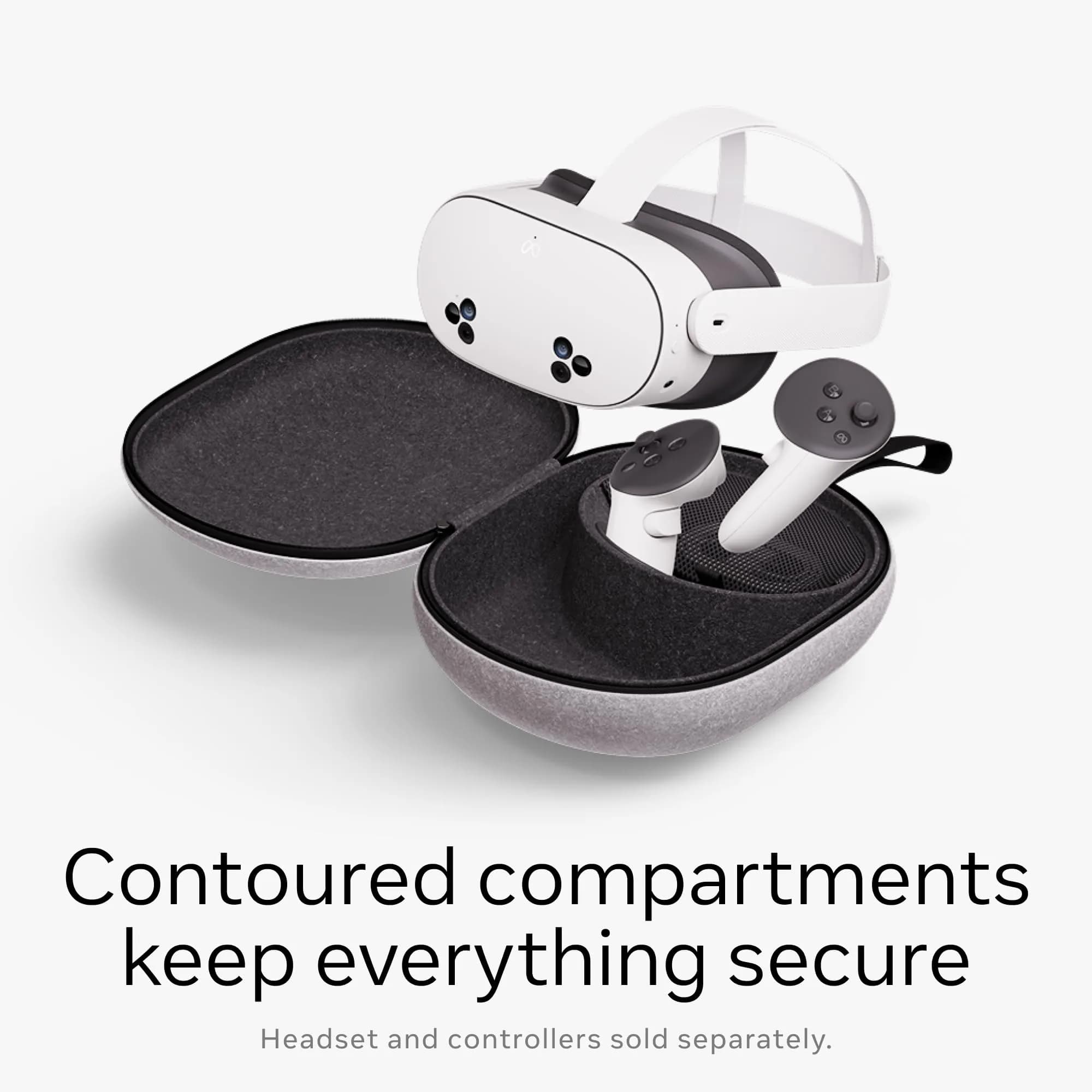 Meta Quest Compact Carrying Case for Quest 3/3S & Controllers | 25.8cm (10.16in) Black - view 3