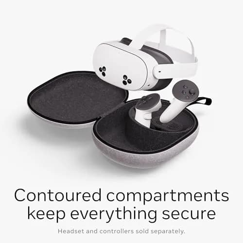 Meta Quest Compact Carrying Case for Quest 3/3S & Controllers | 25.8cm (10.16in) Black thumbnail 3