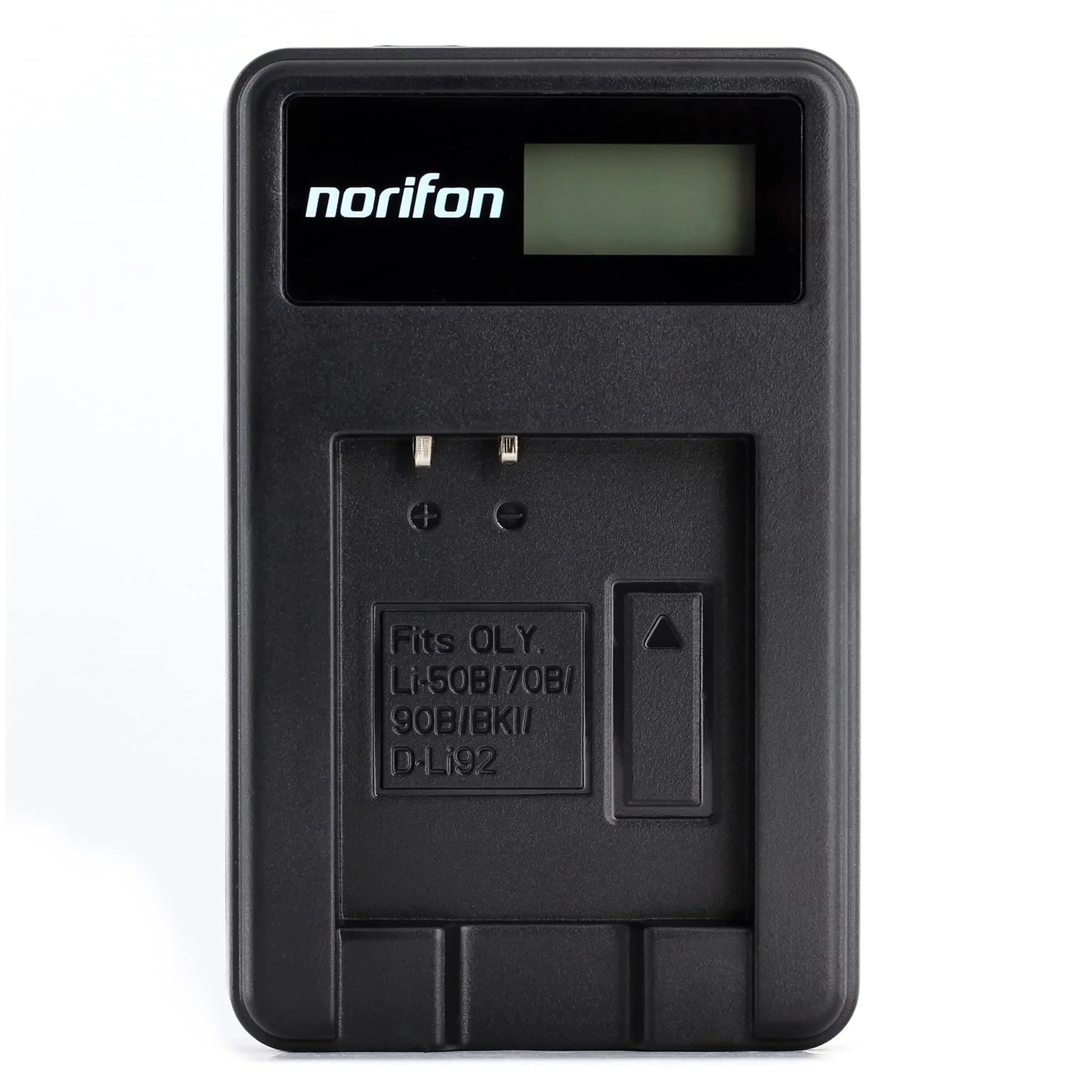 Norifon NP-BK1 LCD USB Charger for Sony Cyber-Shot DSC-S750, DSC-S780, DSC-S950, DSC-S980, DSC-W180, DSC-W190, DSC-W370, MHS-PM5, Webbie HD, Webbie MHS-PM1 — Black