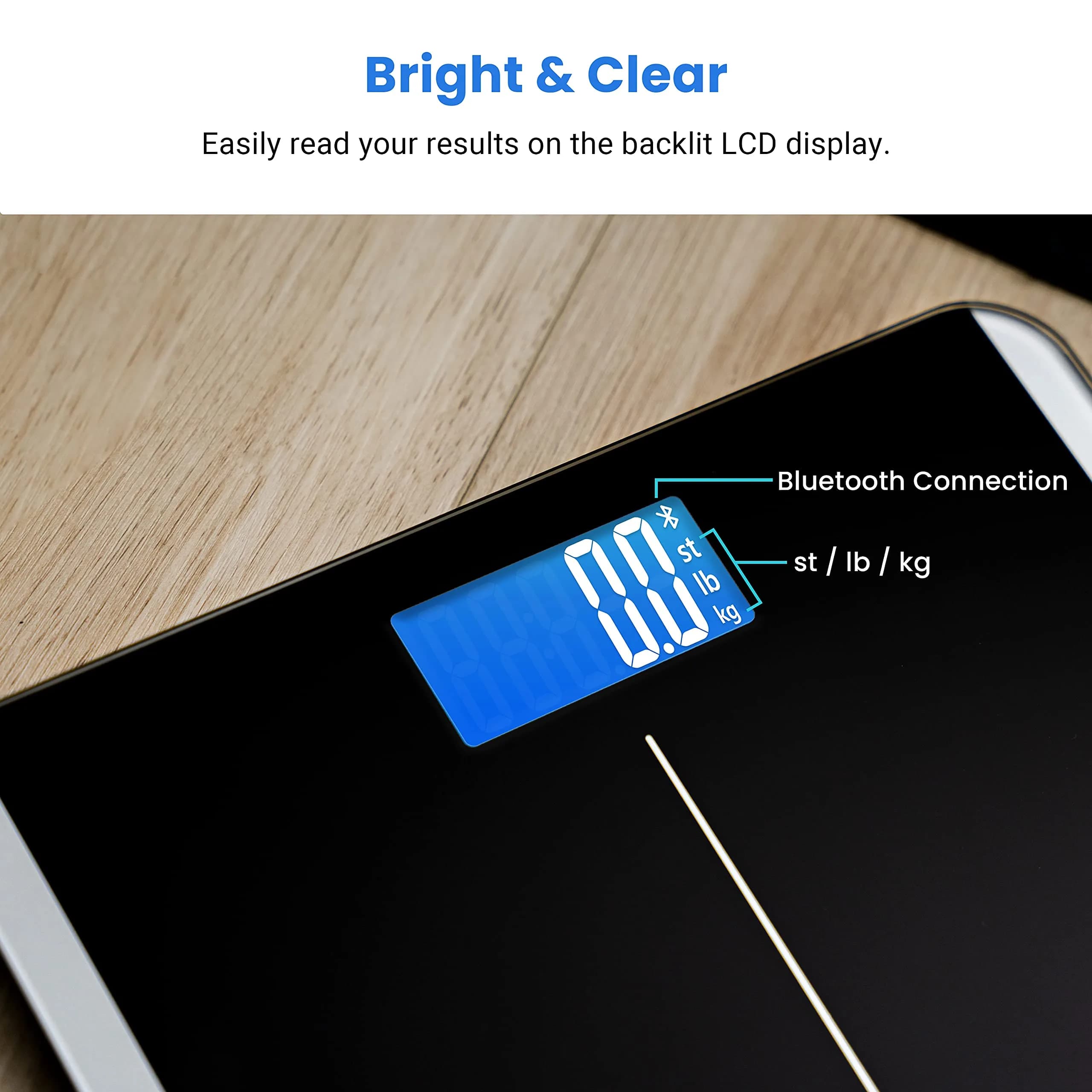 Etekcity Smart Digital Bathroom Scale for Body Weight and BMI, Black | FDA Approved, 180 kg (400 lb) Capacity - view 8