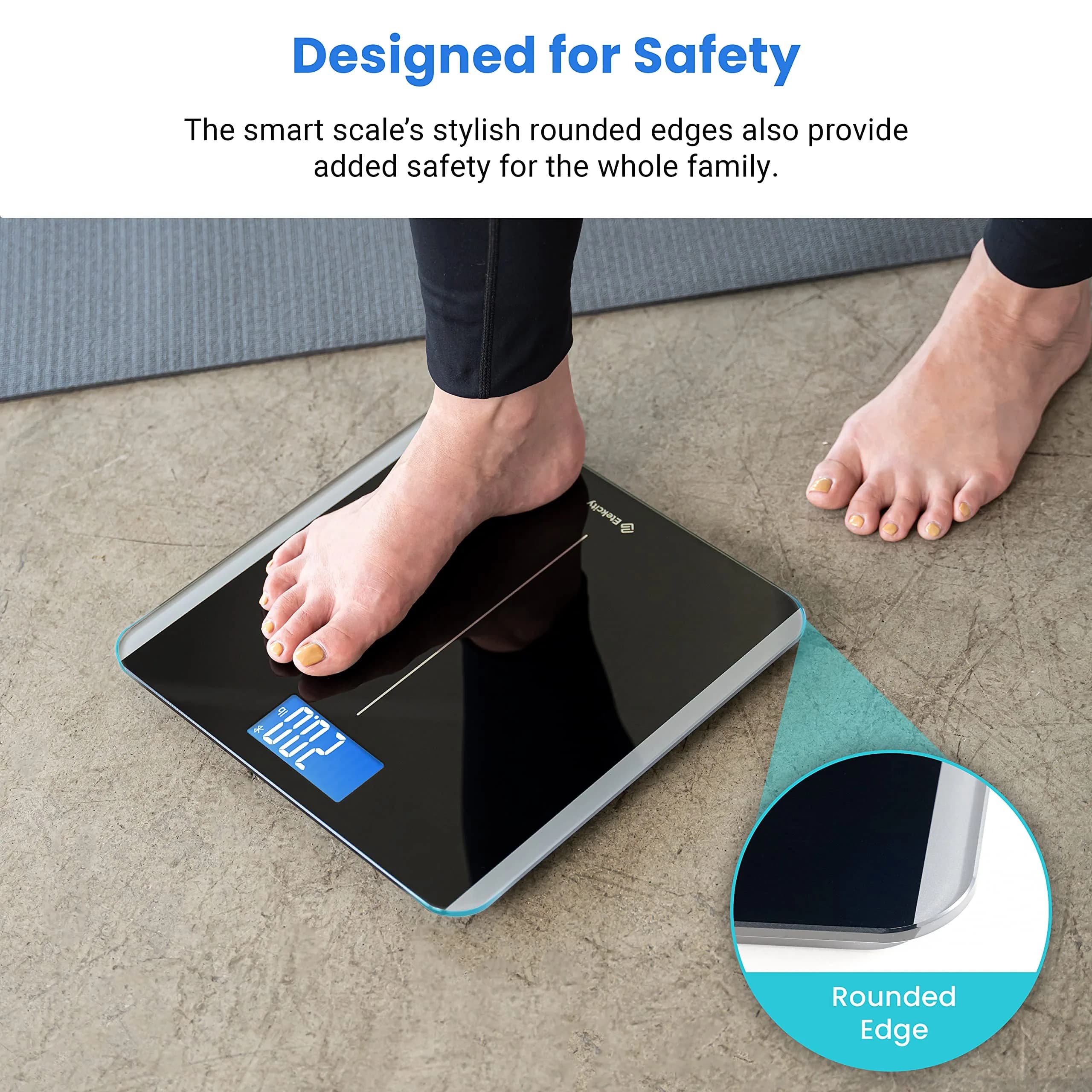 Etekcity Smart Digital Bathroom Scale for Body Weight and BMI, Black | FDA Approved, 180 kg (400 lb) Capacity - view 4