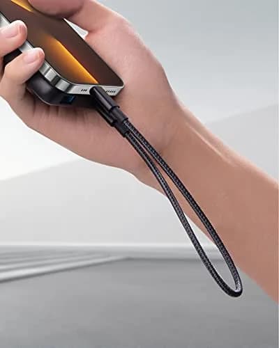 Anker Nylon USB C to Lightning Cable, MFi-Certified, 1 ft, Black | Durable Nylon Exterior & Fast Charging thumbnail 7
