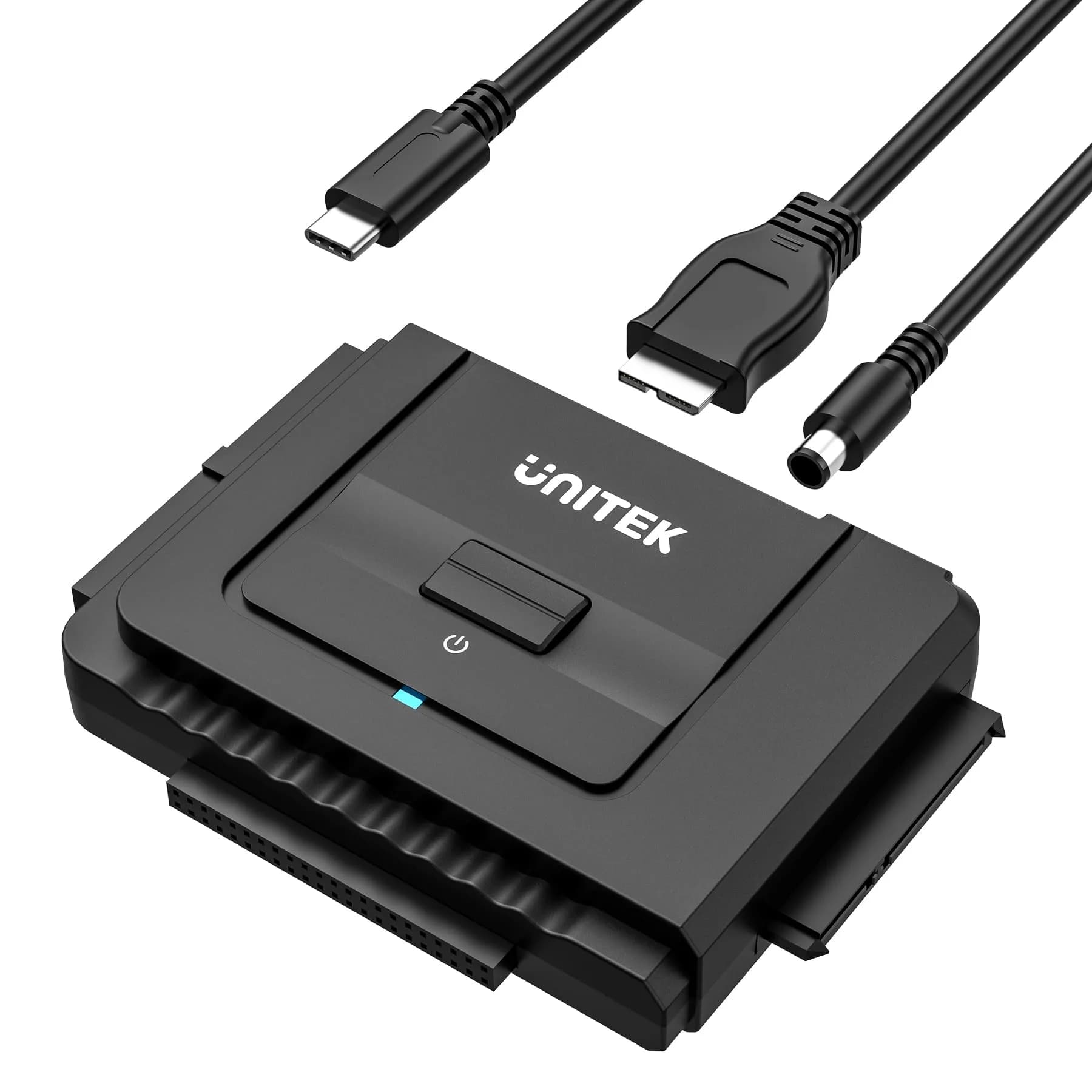 Unitek USB-C IDE/SATA Adapter for 2.5/3.5" HDD/SSD | Dual-Drive Support, 6Gbps