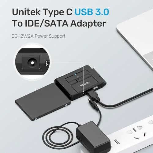 Unitek USB-C IDE/SATA Adapter for 2.5/3.5" HDD/SSD | Dual-Drive Support, 6Gbps thumbnail 5