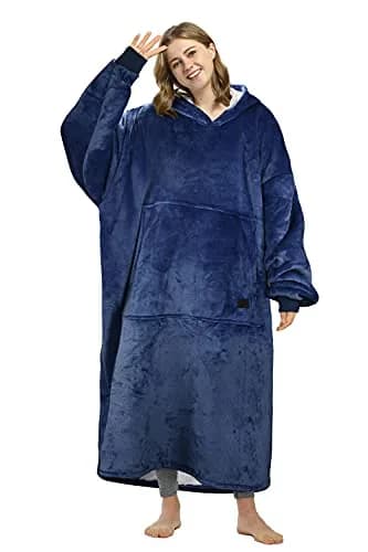 Catalonia Oversized Sherpa Full Body Wearable Blanket Hoodie Sweatshirt | Extra Warm, Soft & Cozy for All Seasons thumbnail 1
