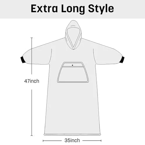 Catalonia Oversized Sherpa Full Body Wearable Blanket Hoodie Sweatshirt | Extra Warm, Soft & Cozy for All Seasons thumbnail 8